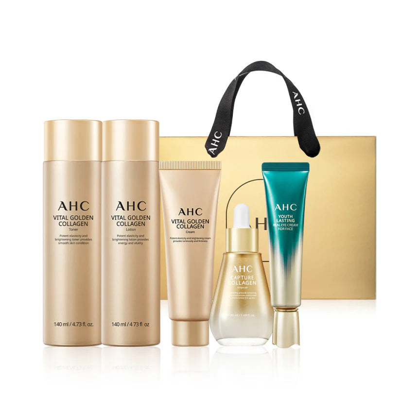 AHC Vital Golden Collagen Youth Total Care Set – Coffret Anti-Âge Collagène & Éclat