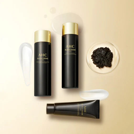 AHC Black Caviar Youth Ritual Set – Programme Anti-Âge Premium (Lotion, Toner, Crème, Ampoule & Crème Yeux)