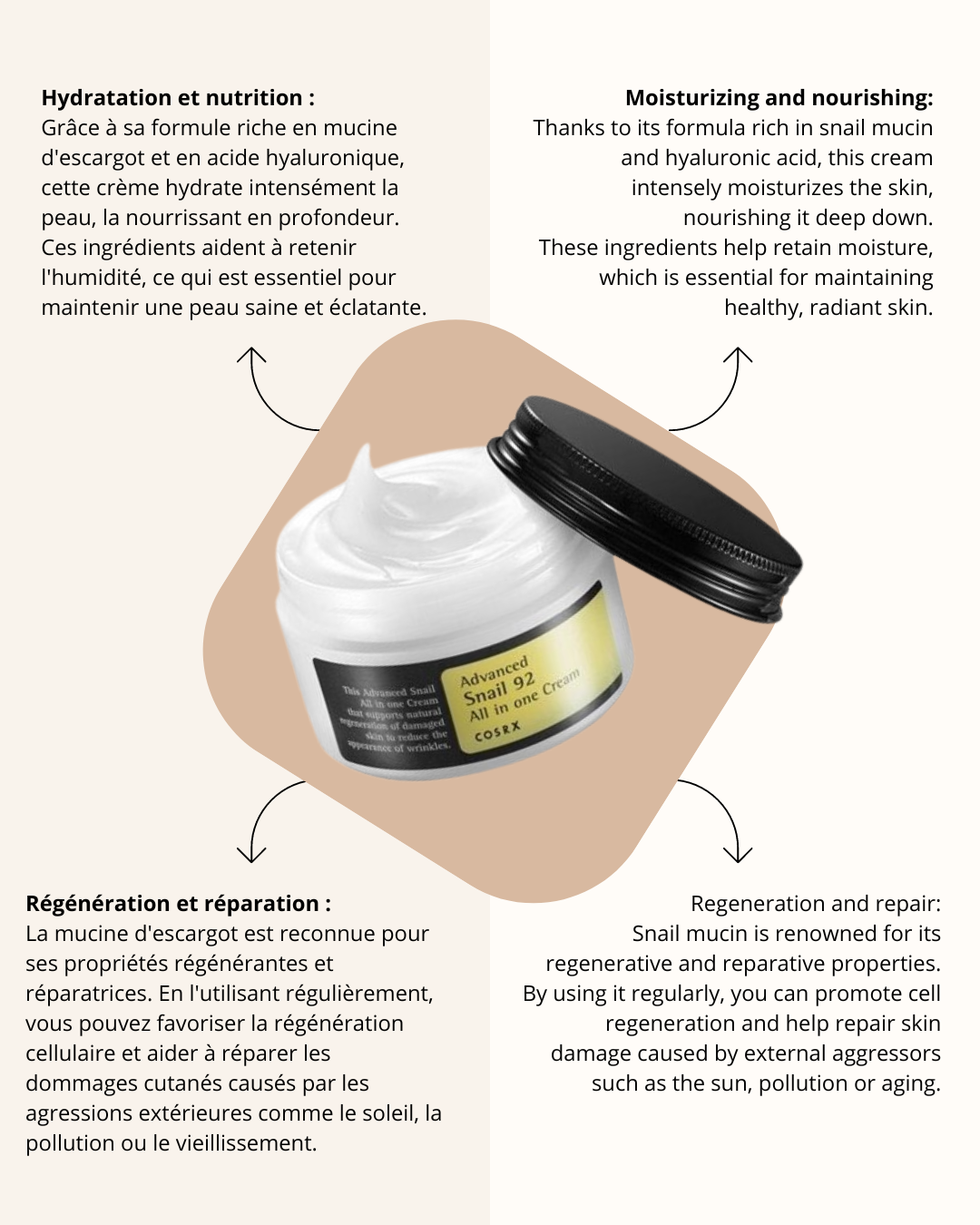 Cosrx - Advanced Snail 92 All In One Cream - Crème tout-en-un