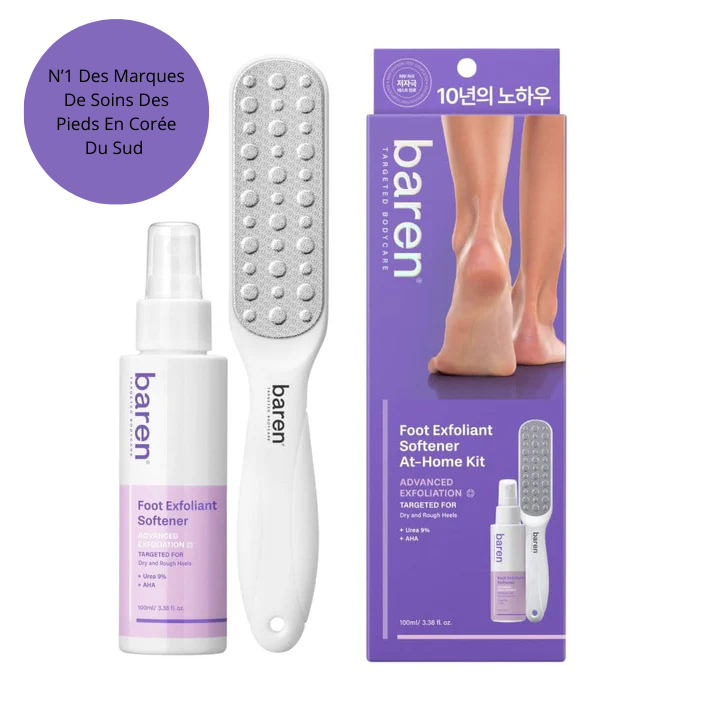 Baren – Kit Soin Adoucissant pour les Pieds – Routine Réparatrice